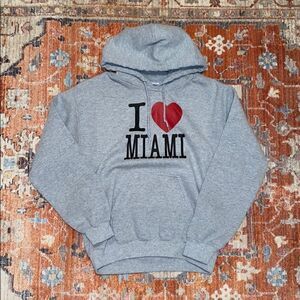 I ❤️ Miami Gray Hoodie